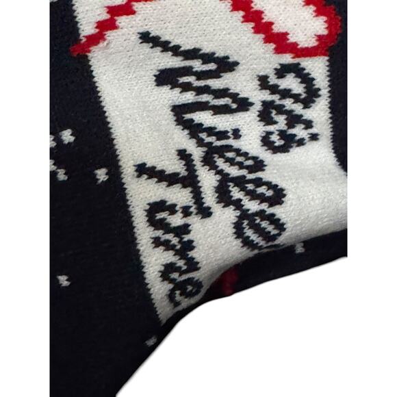 Miller Lite Beer Holly Jolly Winter Scarf Ugly 2020 Christmas Holiday Party - Picture 5 of 9